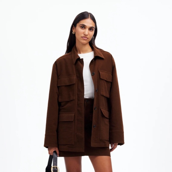 Madewell Jackets & Blazers - New MADEWELL Size XXL Flap-Pocket Field Jacket in Dark Chicory $298 NT117